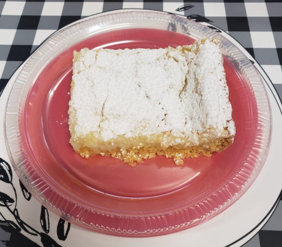 Gooey Butter Cake Slice.