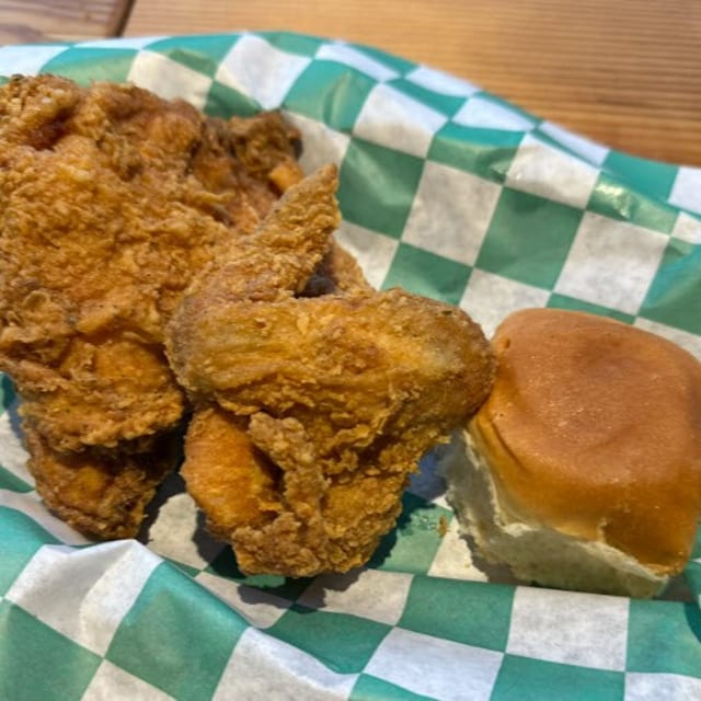 2pc White Breast & Wing (chicken and roll only).