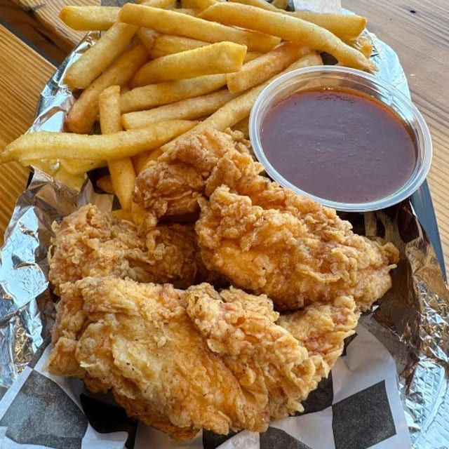 4pc Hand Breaded Chicken Tenders.