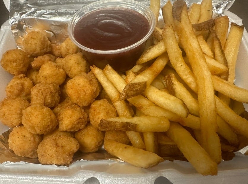 Popcorn Chicken Basket.