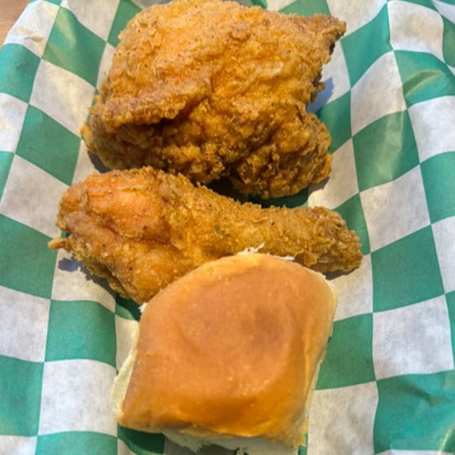 2pc Dark Thigh & Drumstick (chicken and roll only).