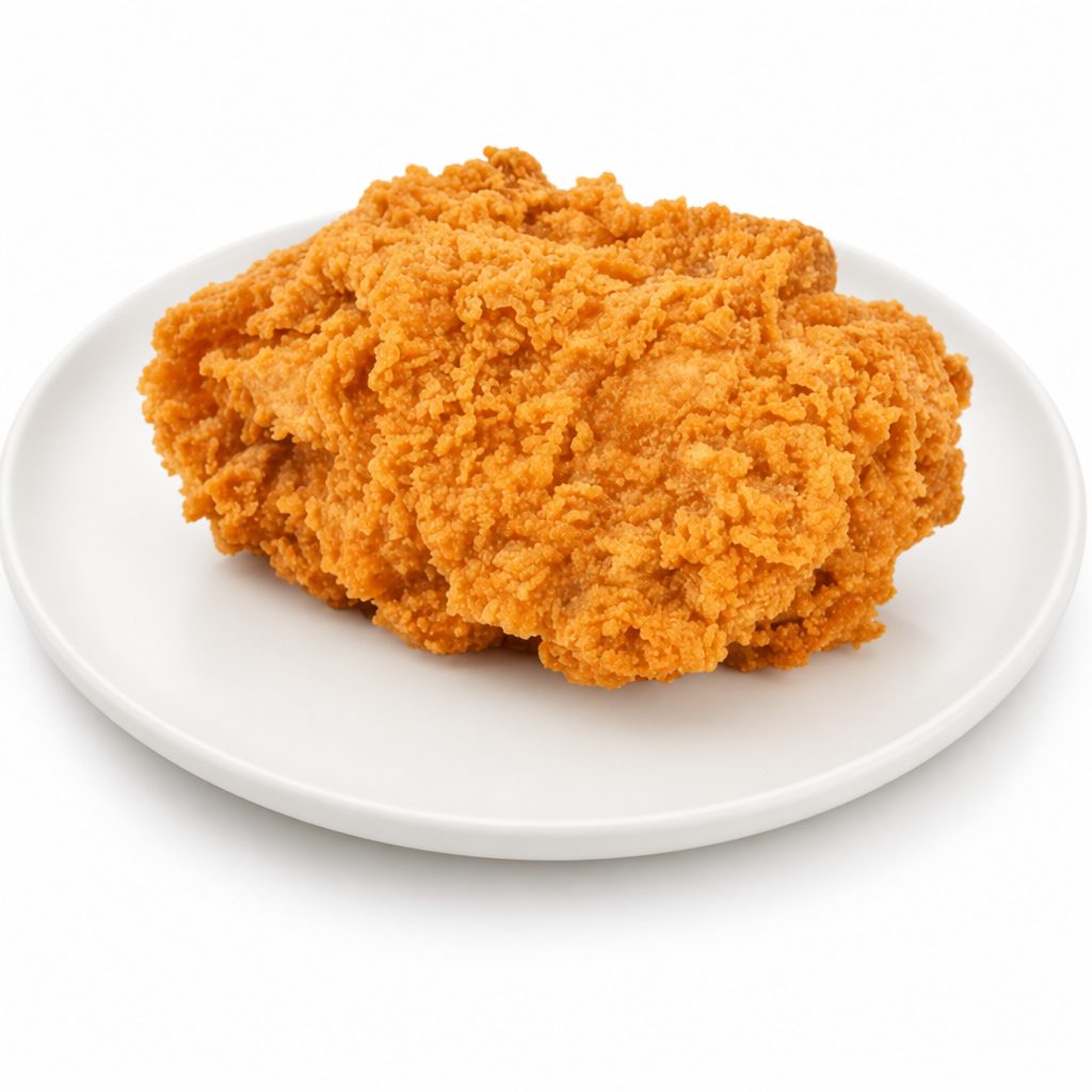 Single Fried Chicken Thigh.
