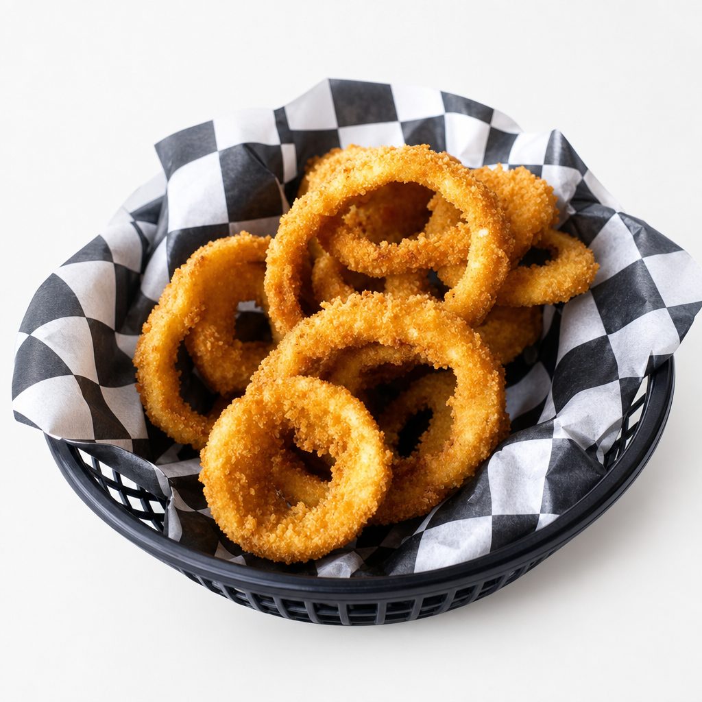 Basket of Onion Rings.