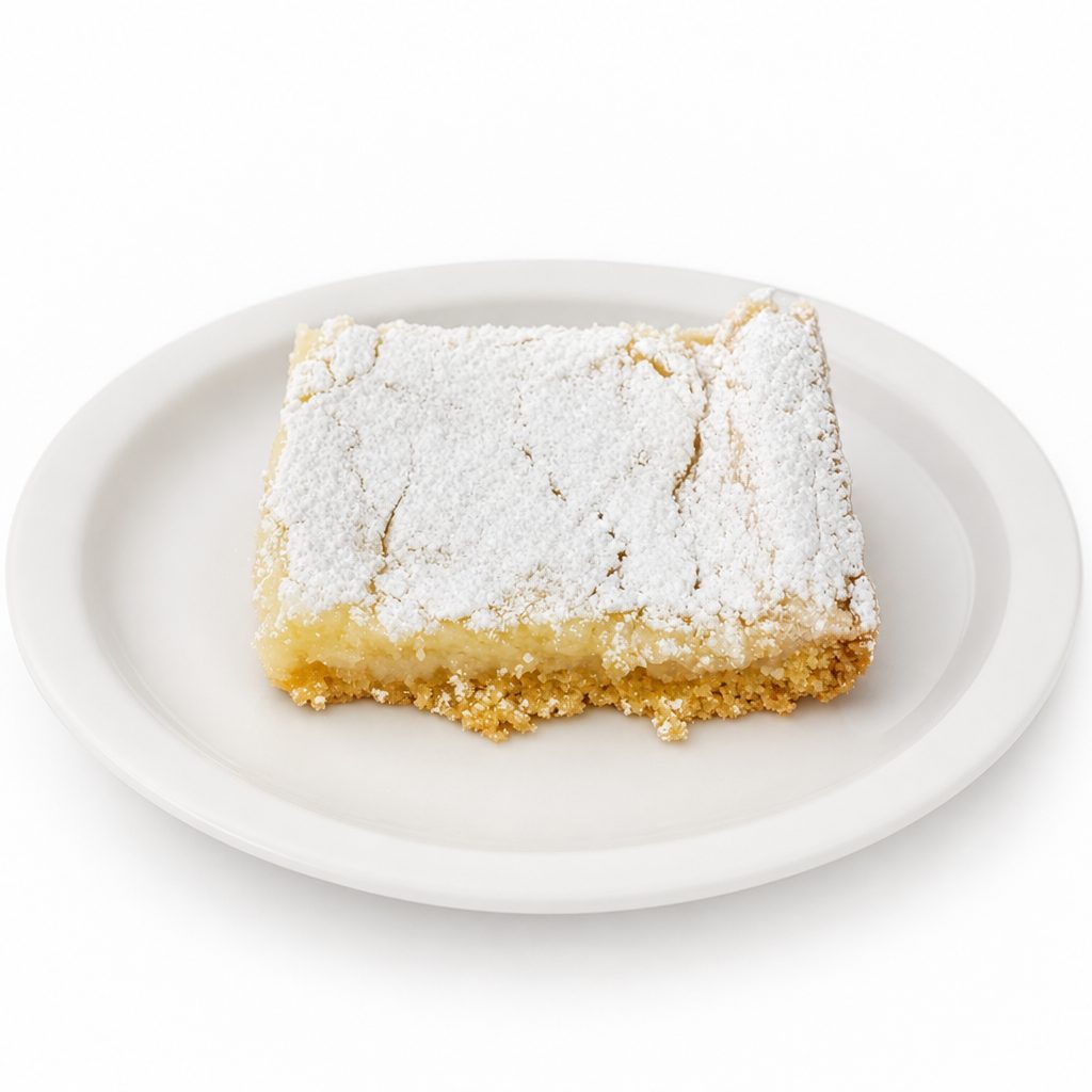 Gooey Butter Cake Slice.