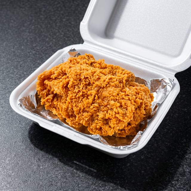 Single Fried Chicken Thigh.
