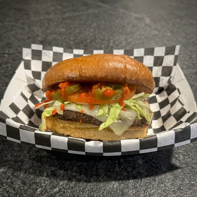 Triple Heat Burger.