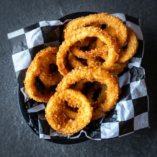 Basket of Onion Rings.