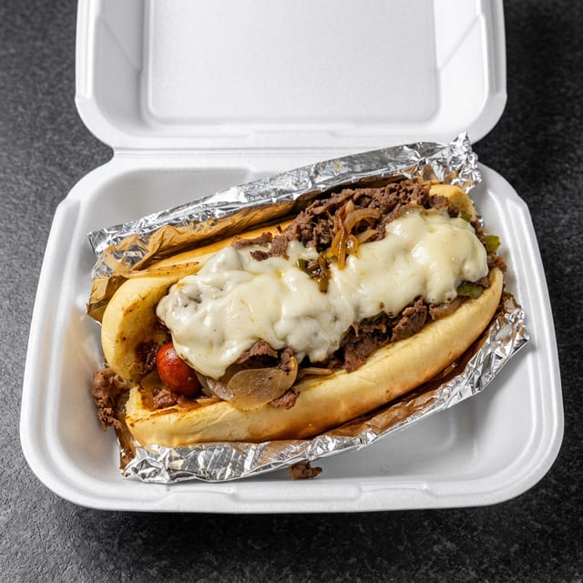 Soulard Cheesesteak Dog.