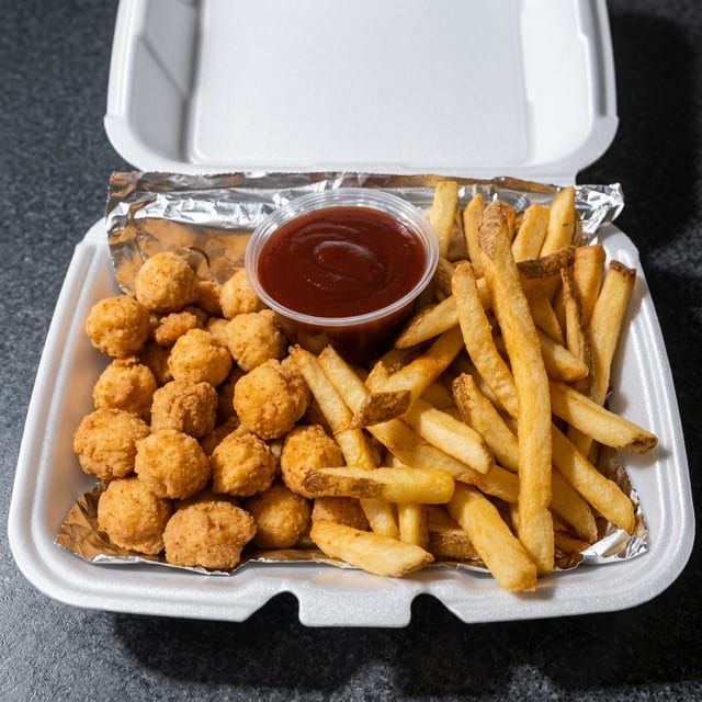 Popcorn Chicken Basket.