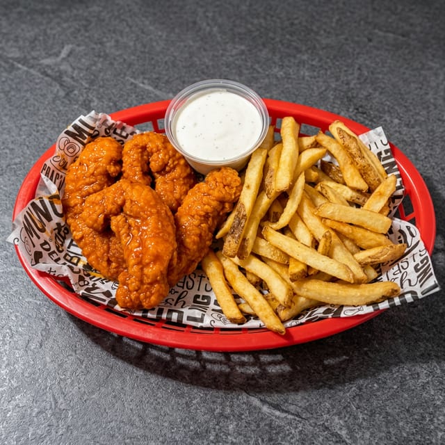 Chicken Strips Family Order with Fries.