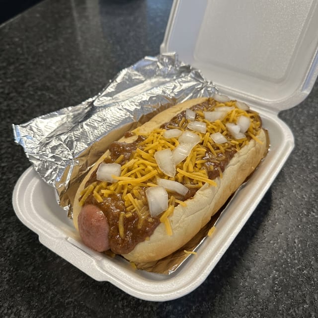 Chili Cheese Dog.