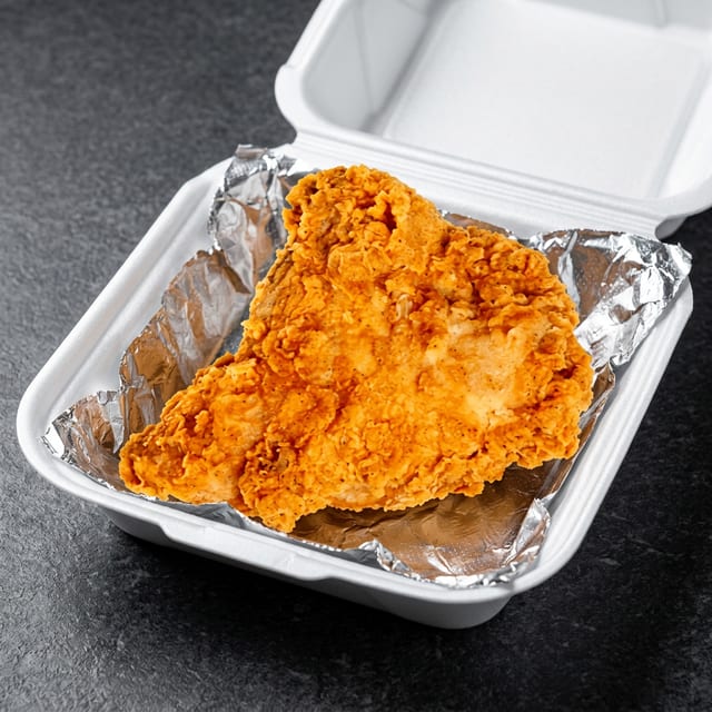 Single Fried Chicken Breast.