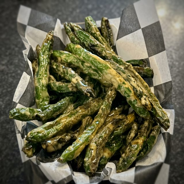 Lemon Pepper Flash Fried Green Beans.
